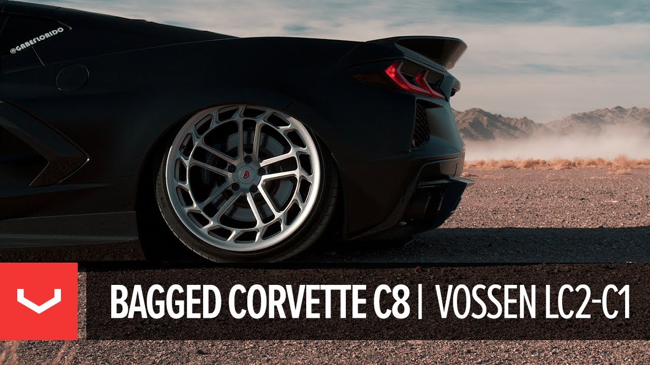 Bagged Corvette C8 Rips Up Desert | Vossen Forged LC2-C1 | SEMA 2021