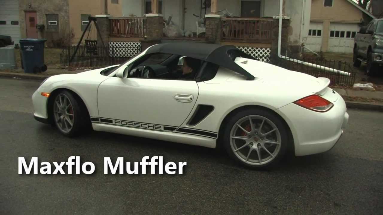 Porsche 987.2 Boxster Spyder with Fabspeed Maxflo Muffler