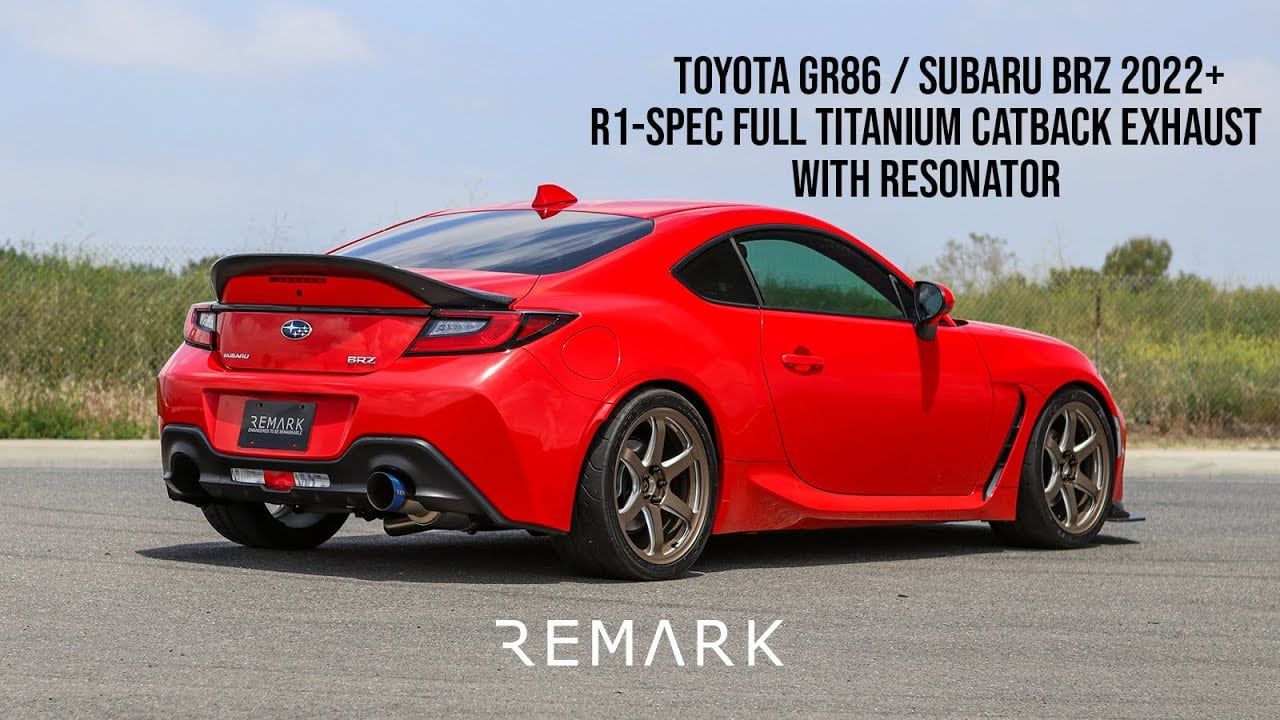 REMARK R1-Spec Full Titanium Catback Exhaust with Resonator - 2022+ Toyota GR86 / Subaru BRZ