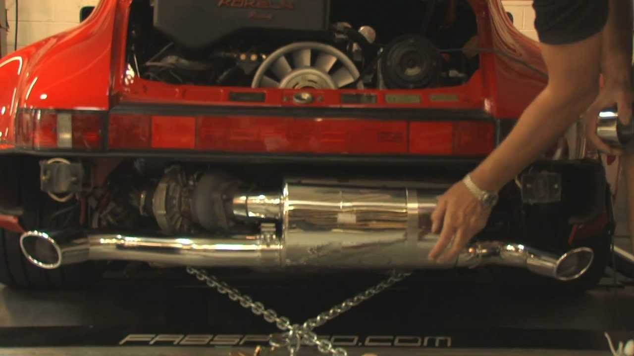 Porsche 911 Turbo 930 Fabspeed Dual Outlet Maxflo Muffler on Dynojet