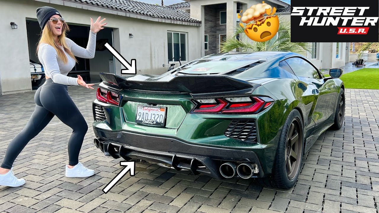 C8 Daily Gets StreetHunter Carbon Fiber Duckbill + Rear Diffuser!