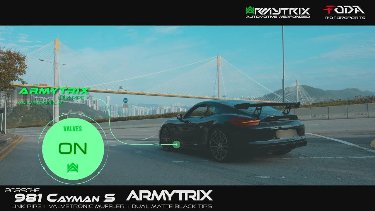 Porsche 981 Cayman S X ARMYTRIX Header-Back Exhaust By Foda Motorsport Hong Kong