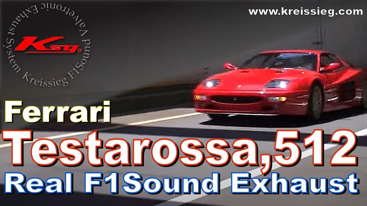 [Ferrari Testarossa,512TR,F512M] Super High Pitched & Louder Real F1Sound Of Kreissieg Exhaust[ksg]
