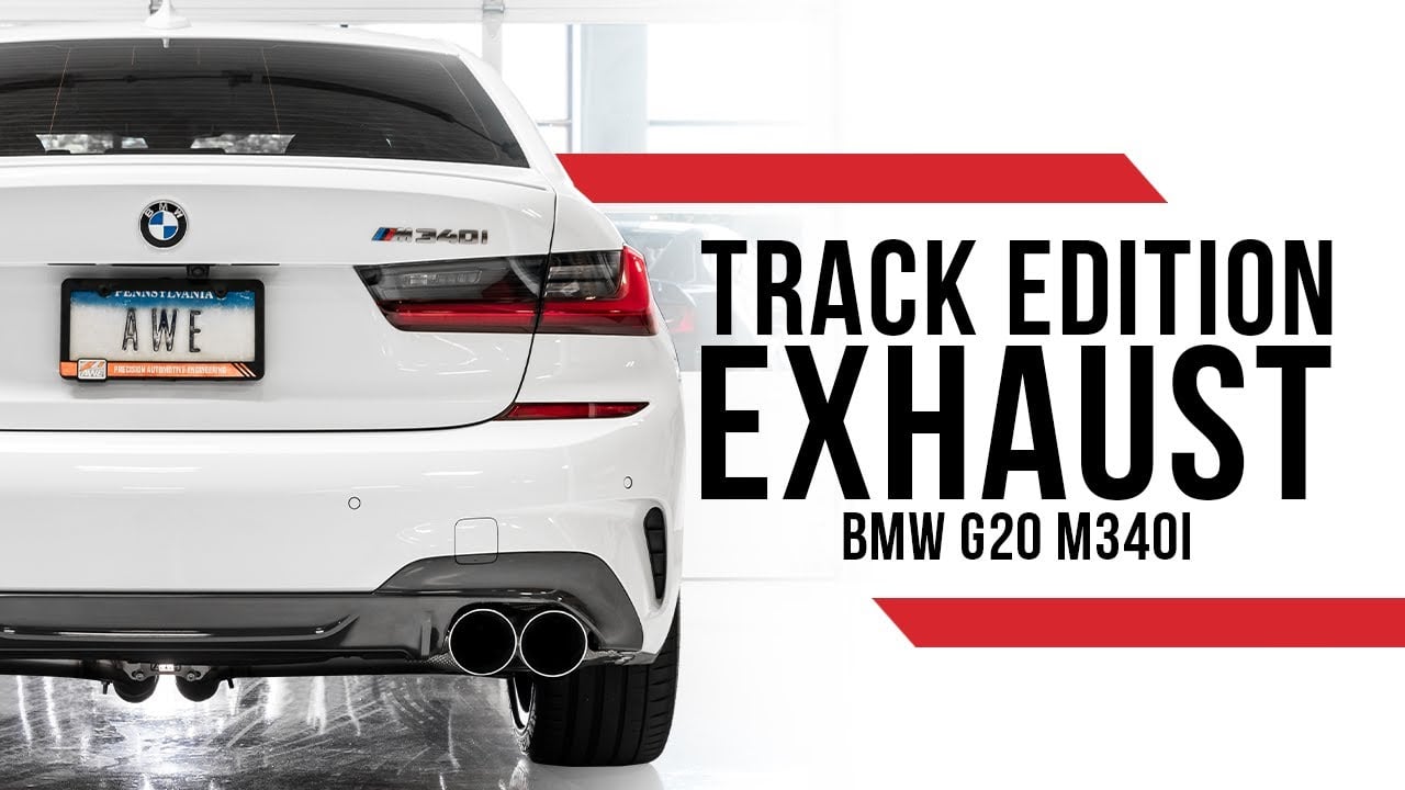 AWE Track Edition Exhaust for the BMW G20 M340i [stock DP]