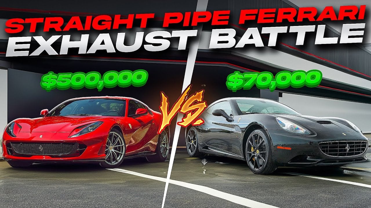 $500,000 Ferrari 812 vs $70,000 Ferrari California - EXHAUST BATTLE with Valvetronic!