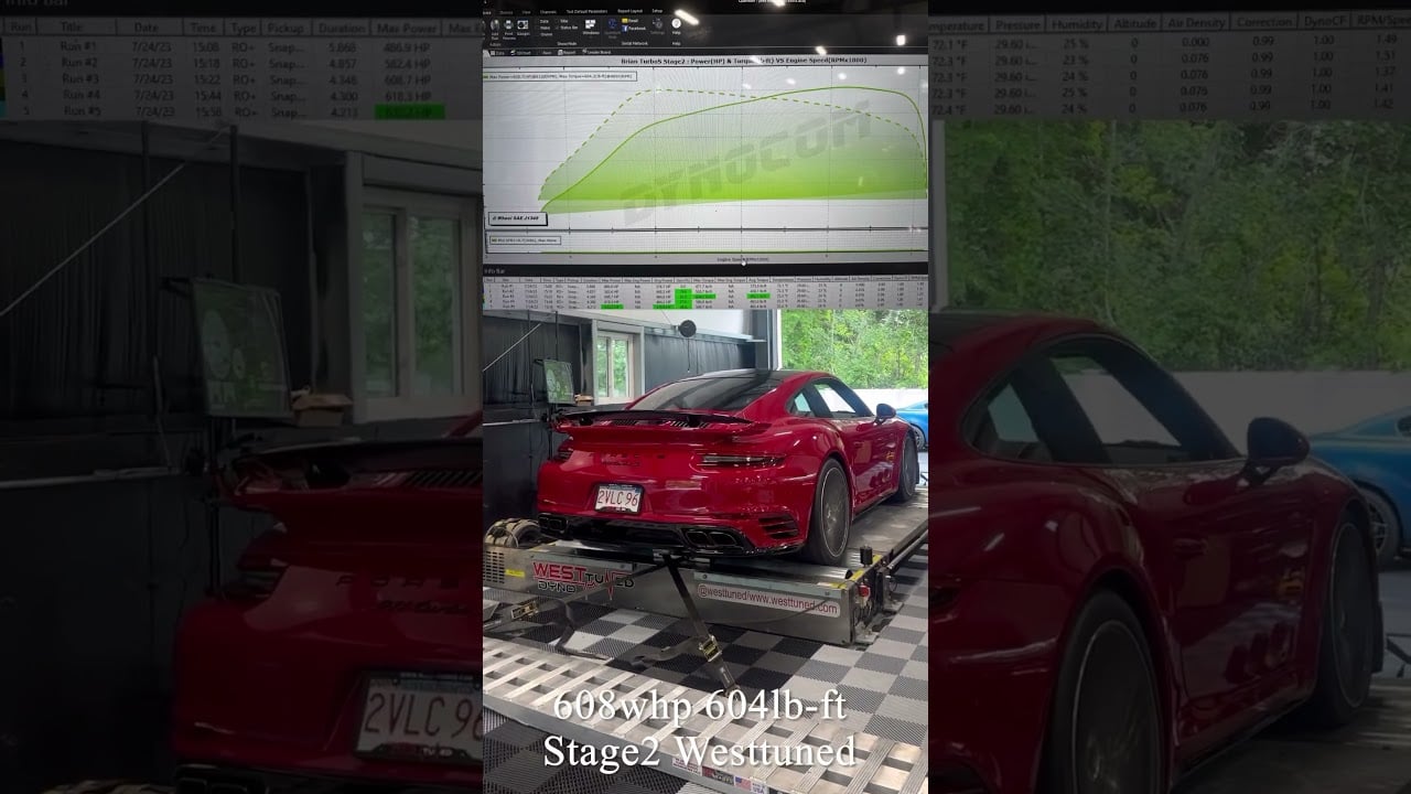 Stage 2 608whp Porsche 991.2 Turbo S w/ Catless Fi EXHAUST X WestTuned