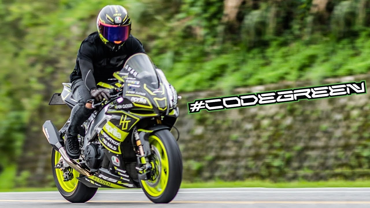 RIDE WITH STYLE | APRILIA RSV4 | ARMYTRIX EXHAUST | #CODEGREEN