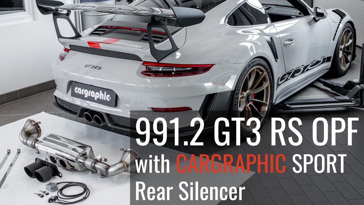 Static Sound CARGRAPHIC Sport Exhaust Rear Silencer for PORSCHE 991.2 GT3 RS with OPF and valves