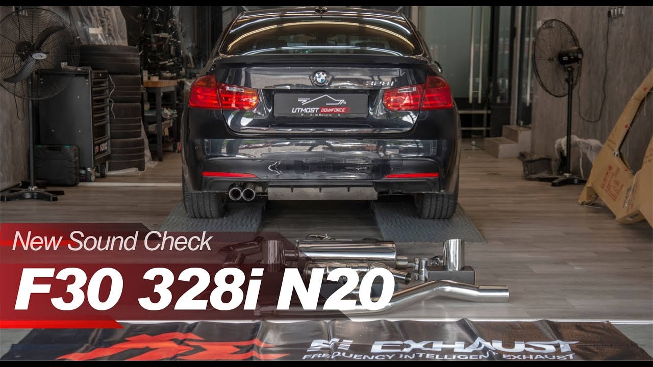 BMW F30 328i N20 Sound Check w/ Fi EXHAUST Catback X Catless Downpipes X Utmost Downforce Garage
