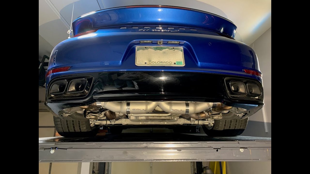 Soul X-pipe Exhaust on 991.2 Porsche Turbo S
