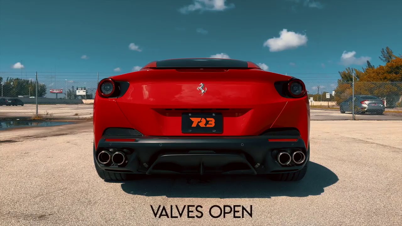 Huge Sound by Capristo on Ferrari Portofino. Revs Valve sound on and more stuff