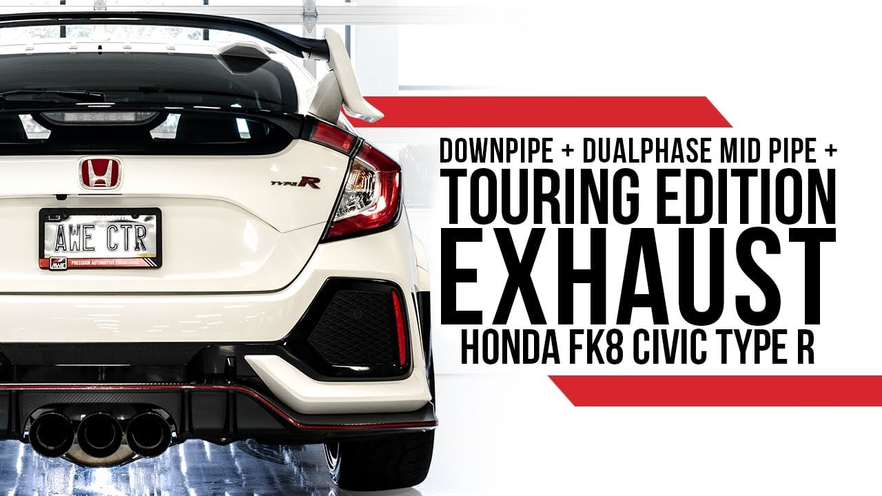 AWE Touring Edition Exhaust + DualPhase Mid Pipe for the Honda FK8 Civic Type R (aftermarket DP)