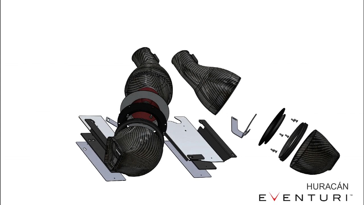 Lamborghini Huracan Eventuri carbon intake CAD
