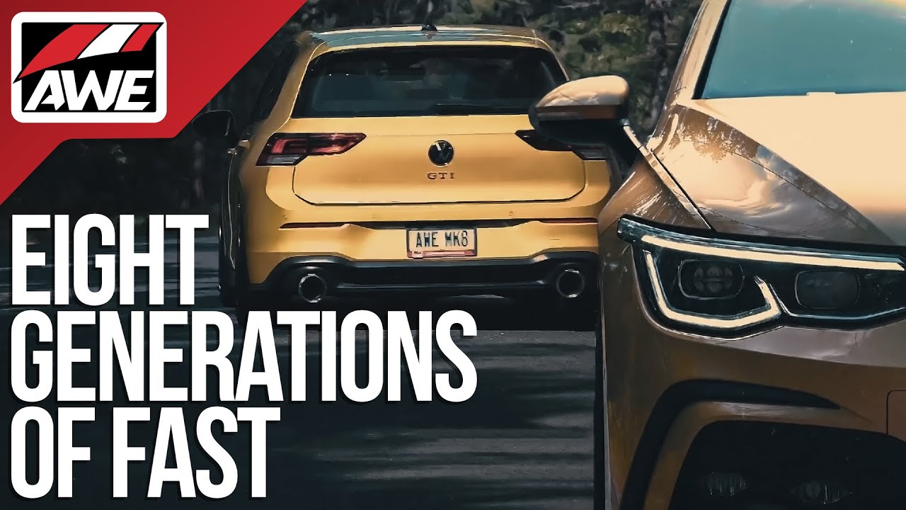 Eight Generations of Fast. AWE Exhausts for VW Mk8 GTI