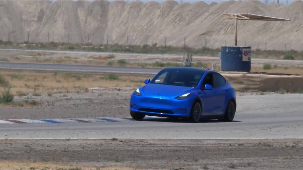 Tesla Model Y Racing! UP Sets Fastest SUV Lap Record at Buttonwillow Raceway