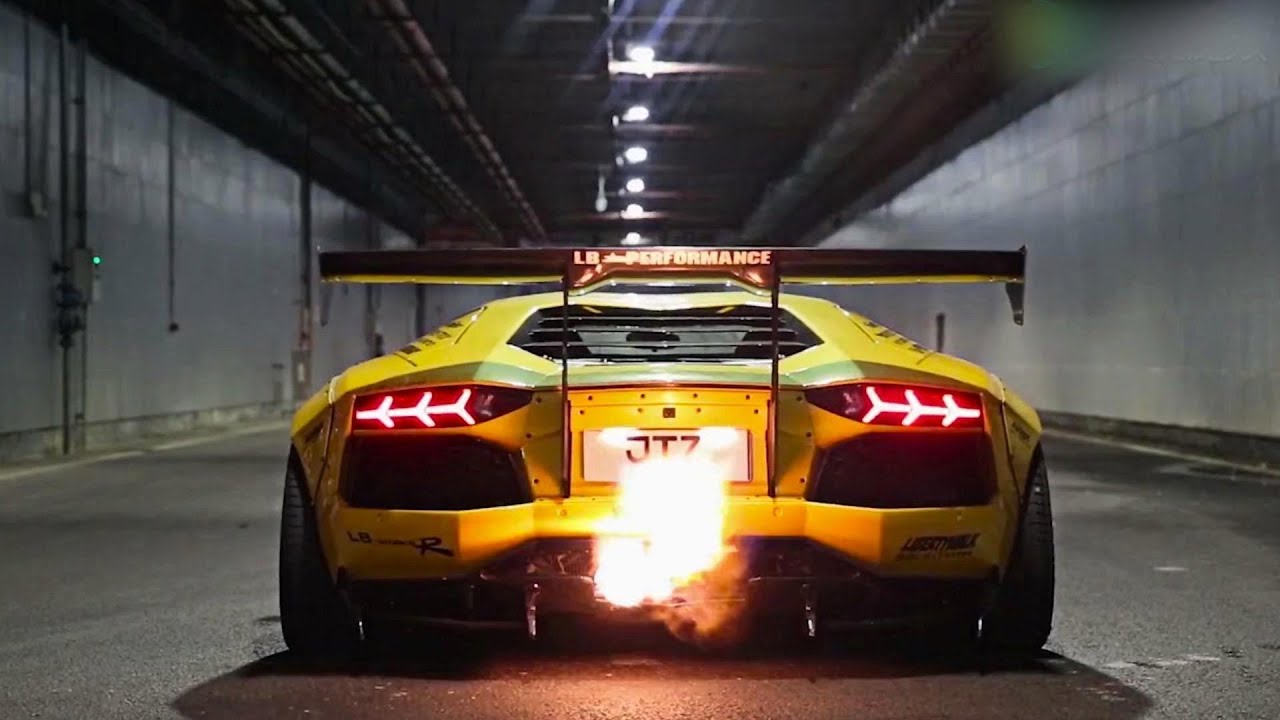 "Killer Bee" Liberty Walk- LBWK Aventador LP720-4 w/ ARMYTRIX Titanium Exhaust - Revving Flames