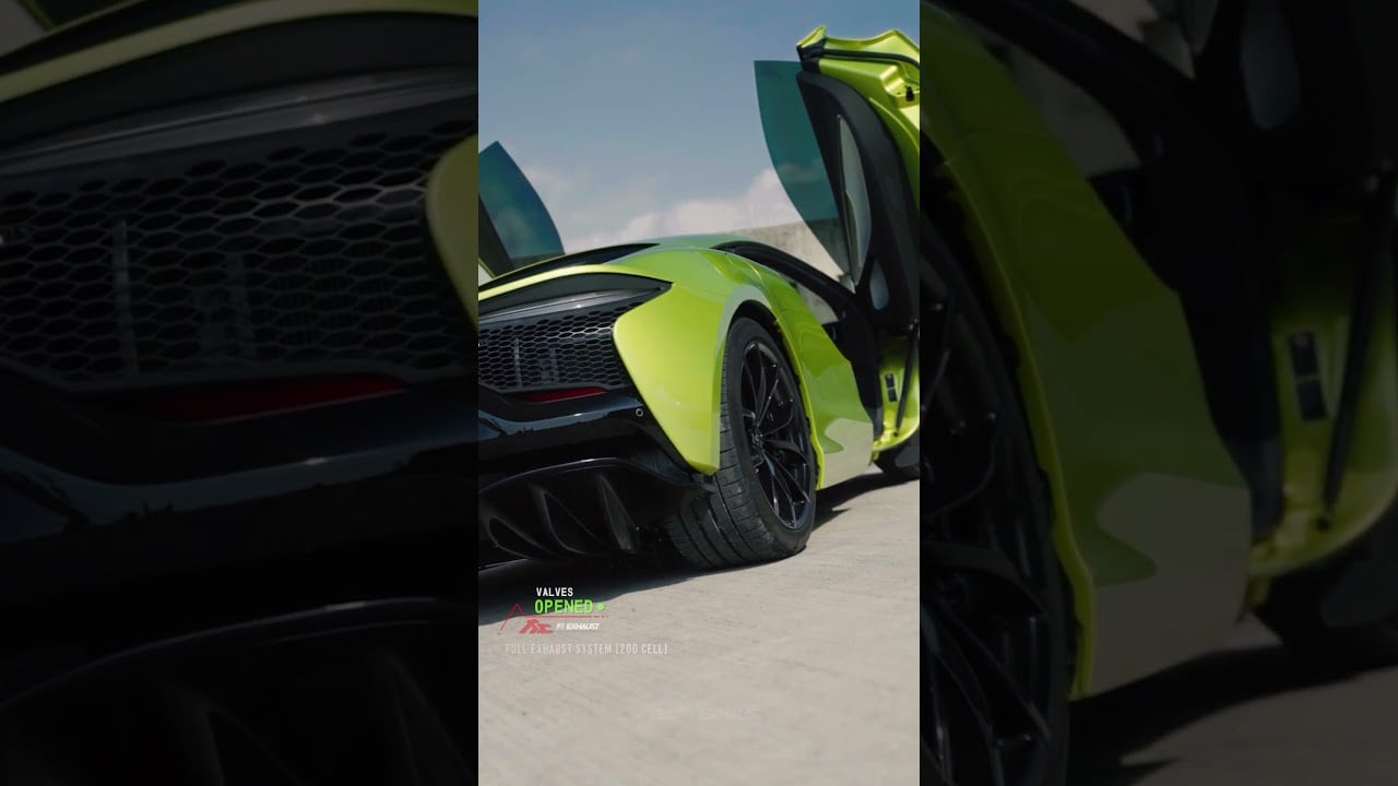 McLaren Artura V6 Engine Sound Check w/ Valvetronic Fi EXHAUST Muffler & Sport Downpipes