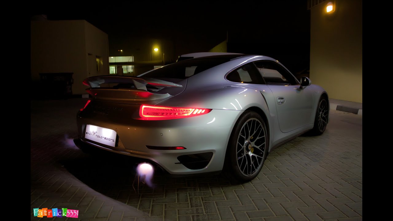 2014 Porsche 991 Turbo S spitting flames with full Fabspeed Motorsport Exhaust