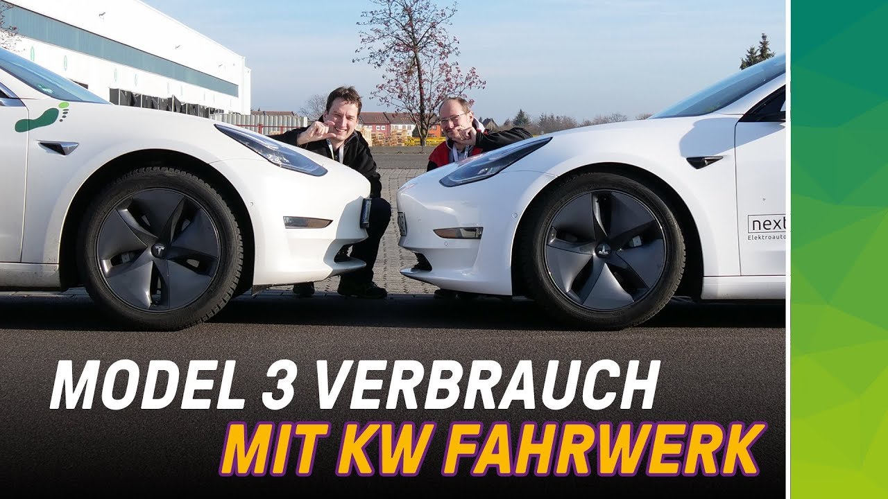 Was bringen Aero Wheels und Tieferlegung beim Tesla Model 3? KW V3 Gewindefahrwerk