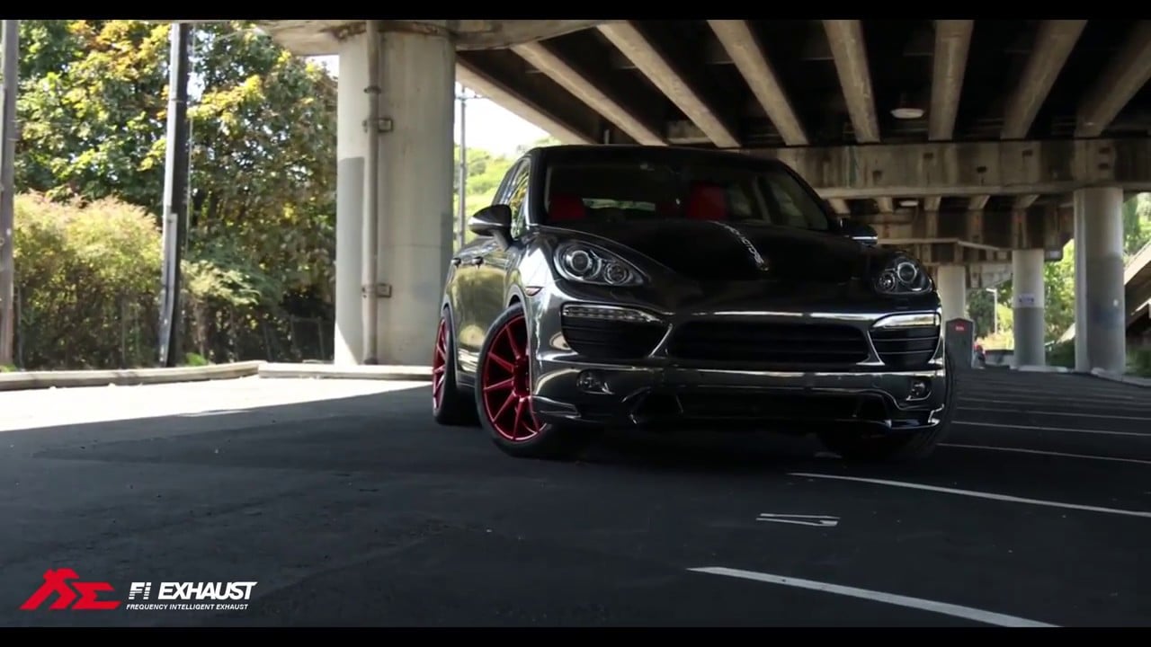 Widebody Black Chrome Porsche Cayenne 958.1 Turbo V8 w/ Fi EXHAUST X @WoyshnisMedia