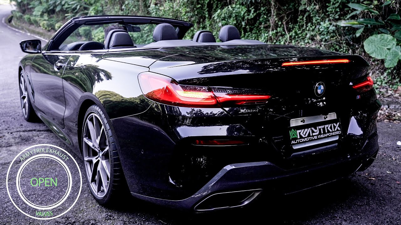 BMW G14 M850i Convertible w/ ARMYTRIX Valvetronic De-Catted Turbo-Back Exhaust | Open/Close Hood