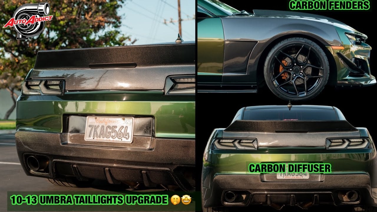 2013 Chevy Camaro | CF Fenders | Rear Bumper Conversion | Umbra Taillights | CF 1LE Lower Grille