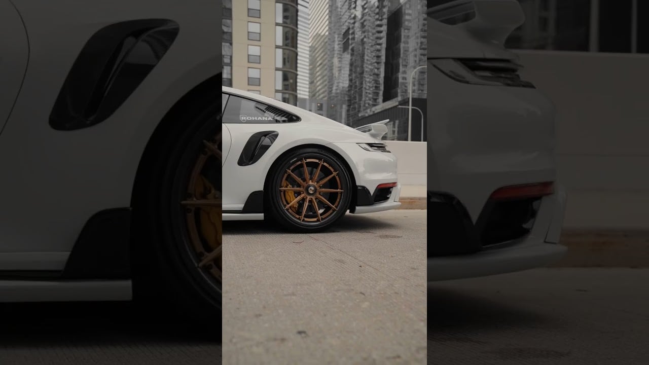 Rohana RFG27 with Carbon Barrel on this Techart 911 Turbo S #rohanawheels #rohana #techart #porsche