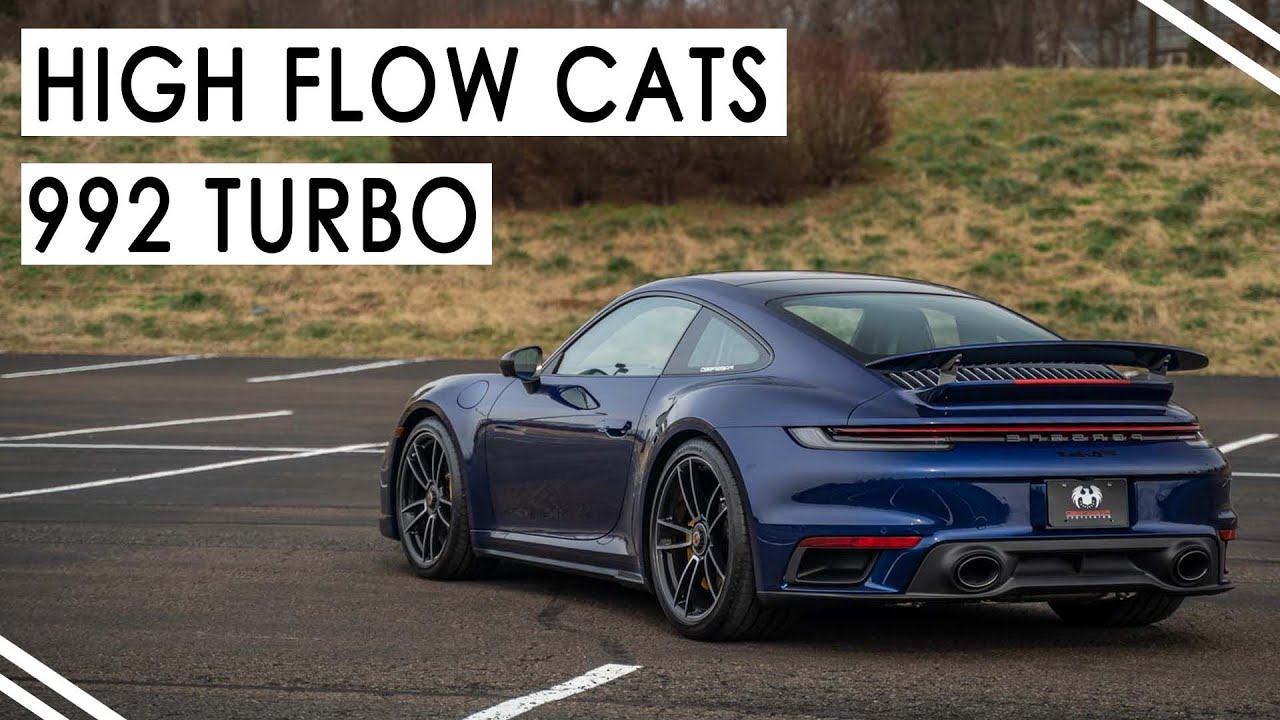 Porsche 992 Turbo 2021+ | Fabspeed High Flow Sport Cats | Revs and Drive-by Sound Comparison