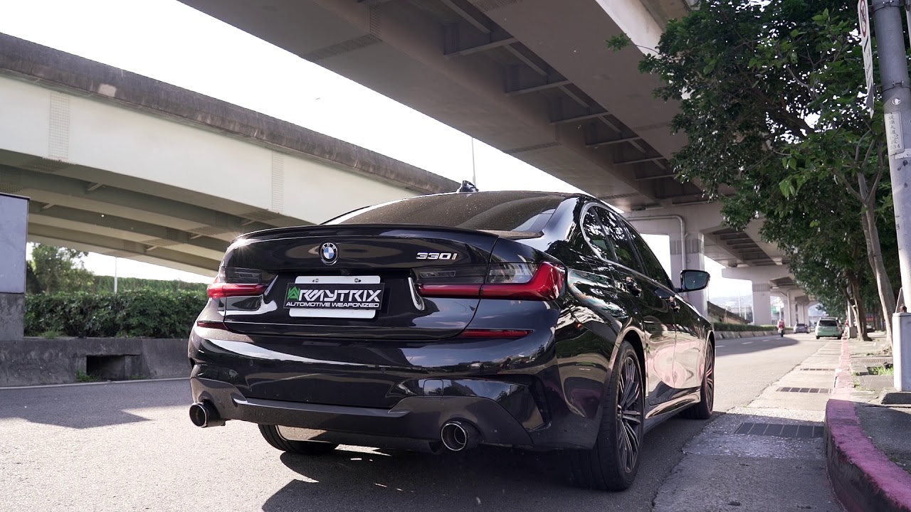 2020 BMW 330i G20 w/ ARMYTRIX straight piped Turbo-back Valvetronic Exhaust, Revs & Flyby Sound
