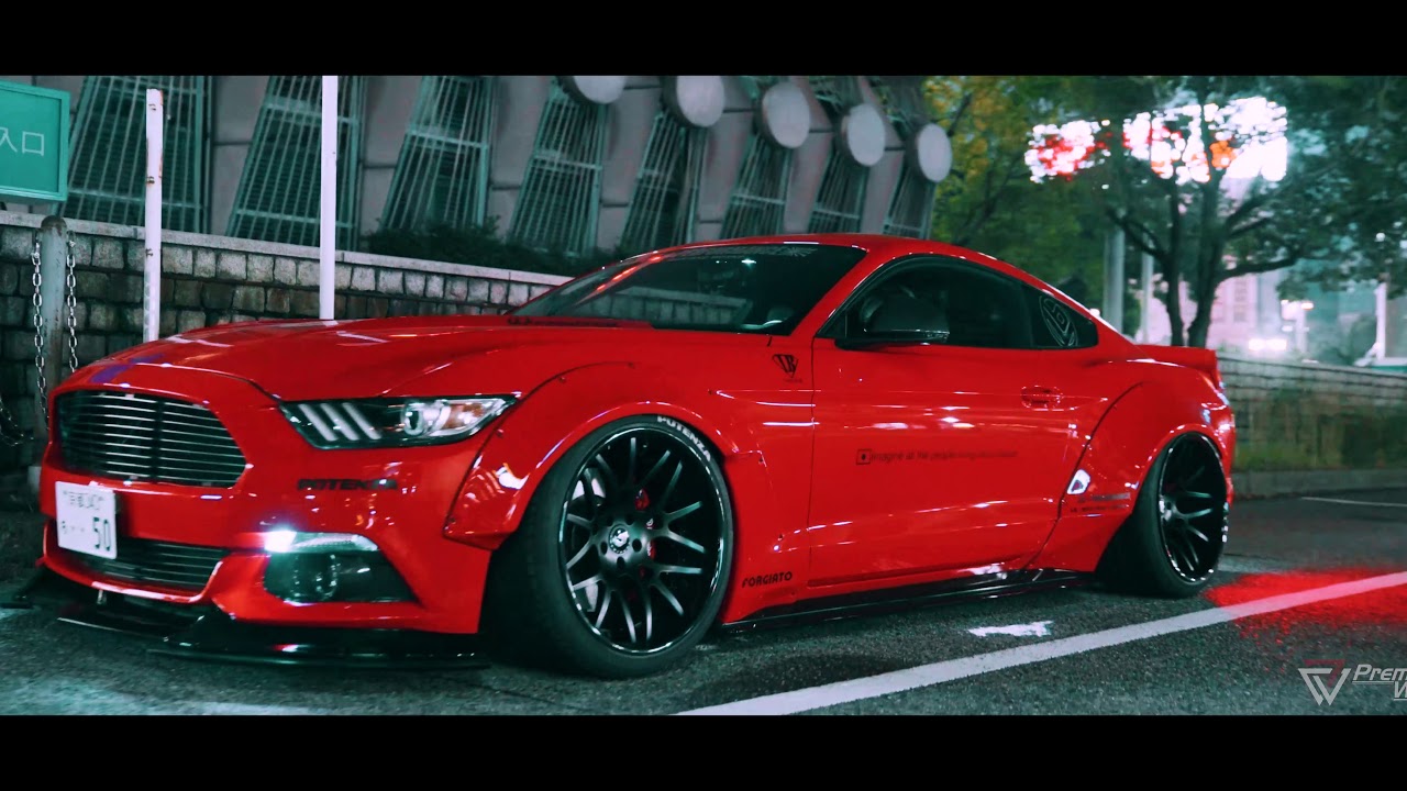 Liberty Walk Mustang  X Fi Exhaust - Night cruising in Nagoya!