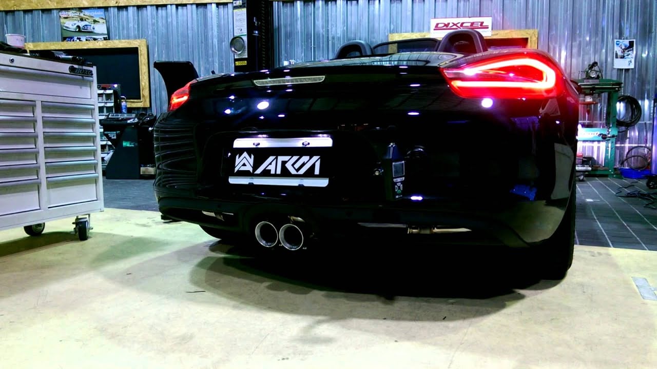 Porsche 981 Boxster S fitted with Armytrix Super Sport Performance Exhaust