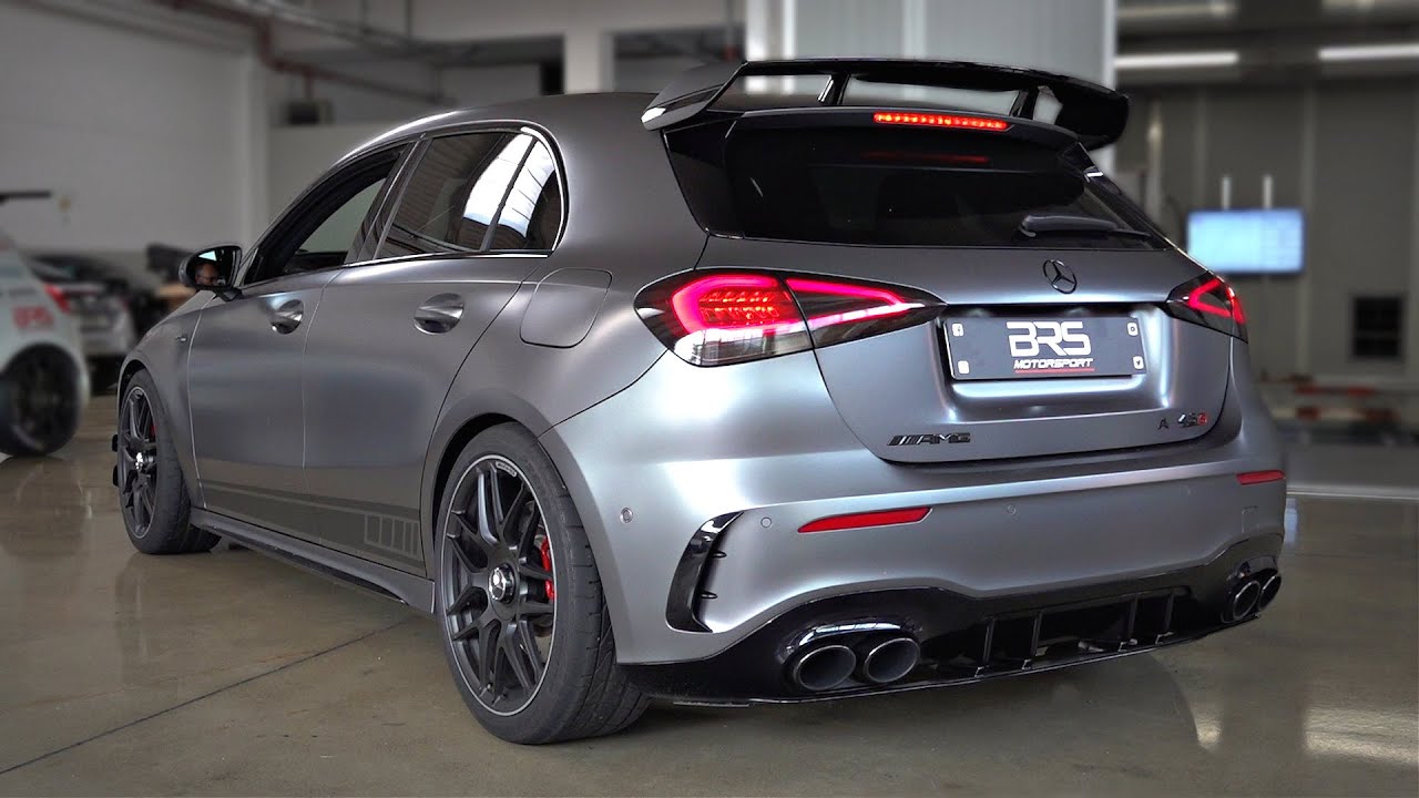 500HP Mercedes A45 S AMG with Capristo Decat Exhaust SOUNDS 🔥 | Launch Control, Accelerations & More