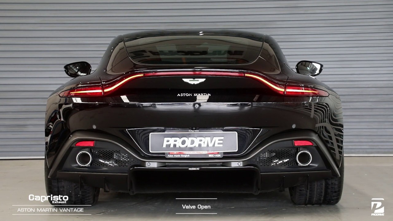 2019 Aston Martin Vantage V8 Bi-Turbo ท่อ Capristo แบบปรับเสียงได้