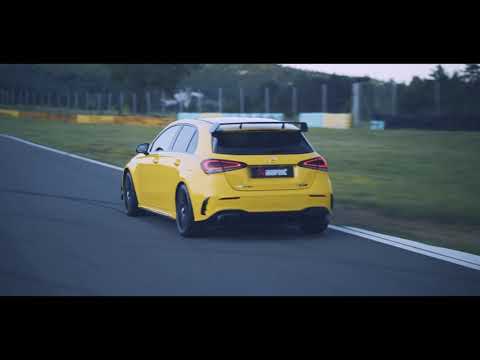 Mercedes-AMG A 45 with an Akrapovič exhaust system