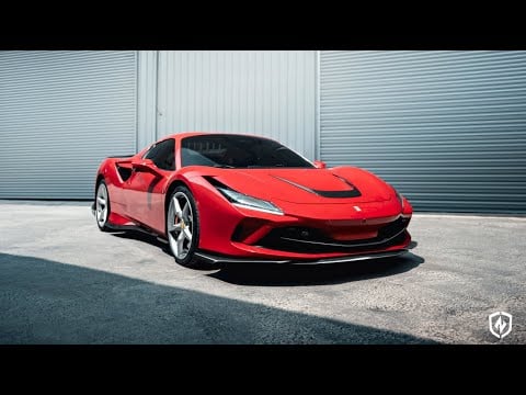 ZACOE Ferrari F8 Tributo Carbon Fiber Body Kit: Swan-Neck Style Rear Wing