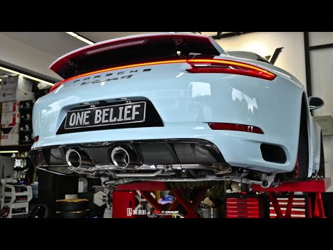 Porsche 991.2 Carrera 4S w/ Carbon Diffuser & Sport Version Dual Exit Fi EXHAUST X One Belief