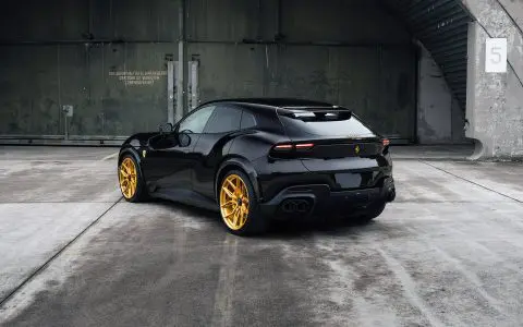 Nero NOVITEC Ferrari Purosangue With Heritage Gold Wheels Image 9