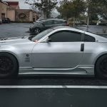 Voltex Front Bumper w/ Splitter for Z33 Nissan 350Z [Z3B-1] Installed on Silver 350Z - Side View