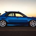 Voltex Front Bumper for GD Subaru Impreza WRX STi (hawk-eye facelift) [IBF-1] Installed on Car - Side View