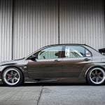 Voltex Rear Wide Fenders for CT9A Mitsubishi Lancer Evolution VII / VIII [EOR-7] on Circuit Evo - Side View