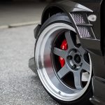 Voltex Front Wide Fenders for CT9x Mitsubishi Lancer Evolution VII / VIII / IX [EOF-2] Installed on Circuit Evo - Close View