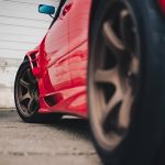 Voltex Side Skirts for CT9x Mitsubishi Lancer Evolution VII / VIII / IX [ES-1] on Red Evo - Low & Close View