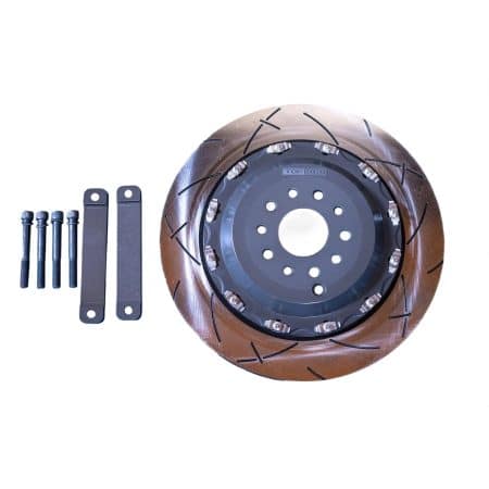 Top Secret Rear Slotted 2PC 400mm Brake Rotors with Special Brackets for R35 Nissan GT-R (w/o factory carbon brakes)