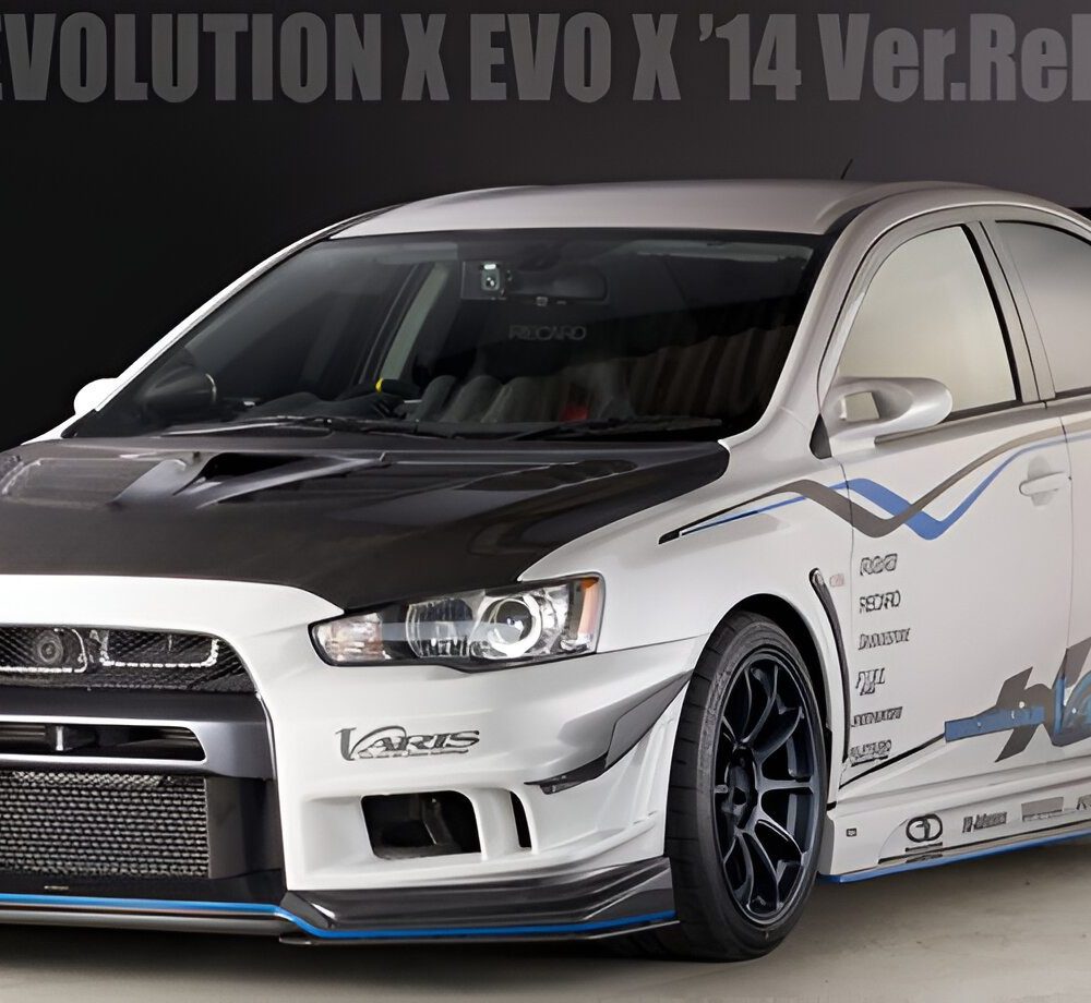 Varis 14' Reloaded Front Bumper Ver.2 + Front Under Lip Spoiler Ver.2 for CZ4A Mitsubishi Lancer Evolution X