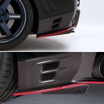 Varis '14 Ver. Carbon Side Splitter Fin Set (for Varis Rear Under Spoiler) for CBA-R35 / DBA-R35 Nissan GT-R