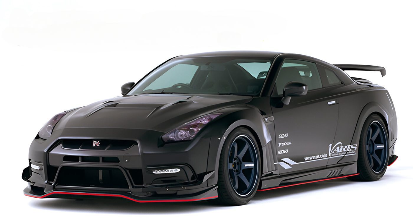 VARIS 神風ワイドフェンダーキット R35 GT-R Varis '14 Ver. Front Fenders and Carbon Louvers for CBA-R35 & DBA