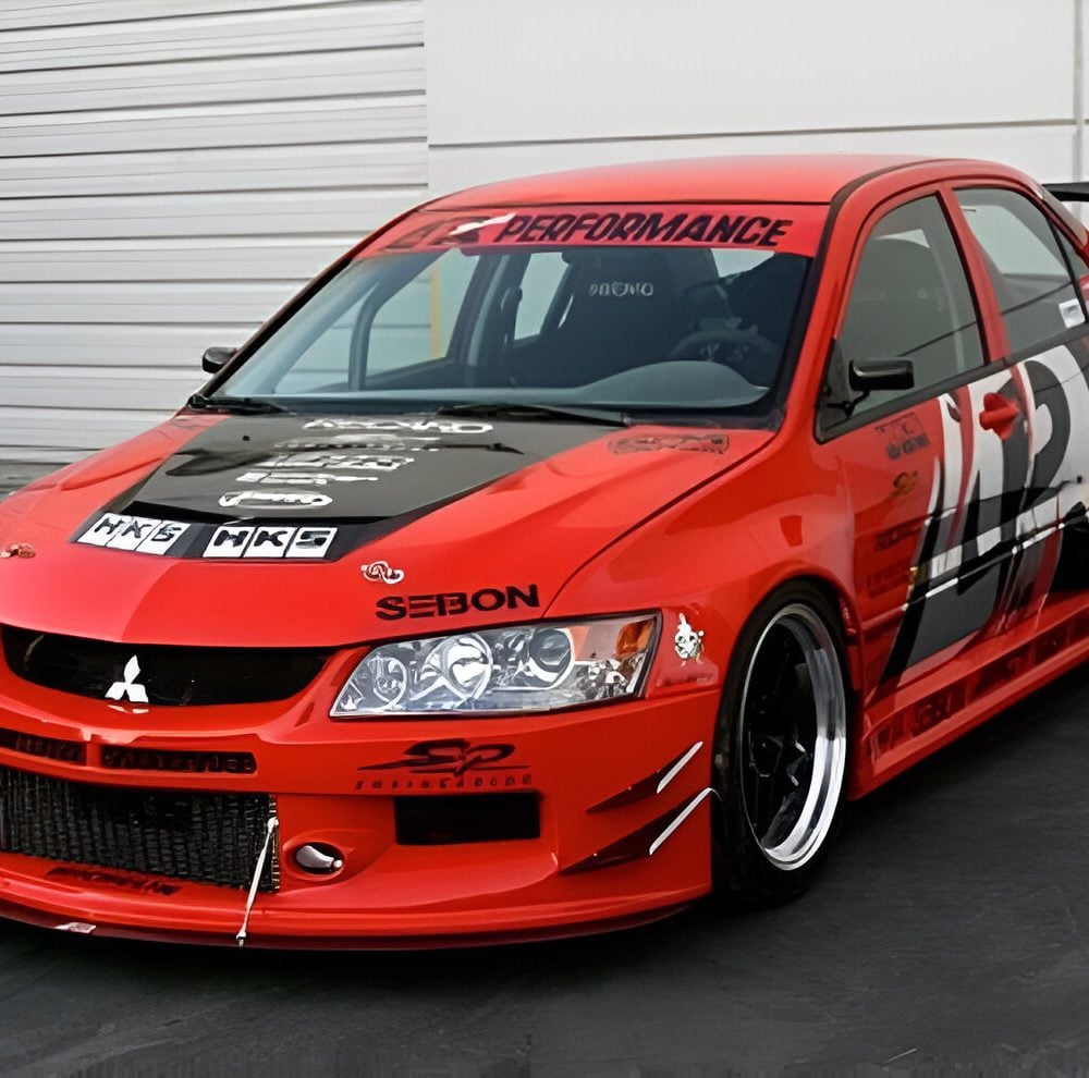 APR Performance EVIL-R Carbon Aerodynamic Kit for CT9A Mitsubishi Lancer Evolution IX Installed