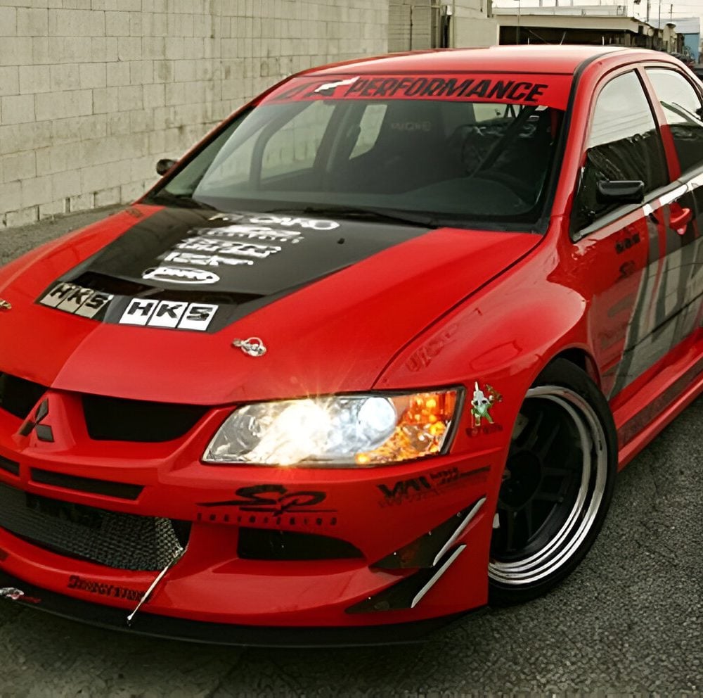 APR Performance EVIL-R Carbon Aerodynamic Kit for CT9A Mitsubishi Lancer Evolution VIII Installed