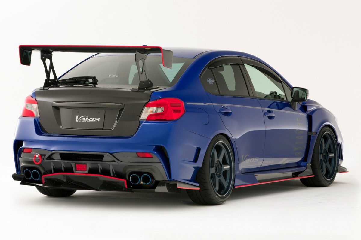 Varis Arising-II Rear Side Splitter Fin Set for VA Subaru WRX