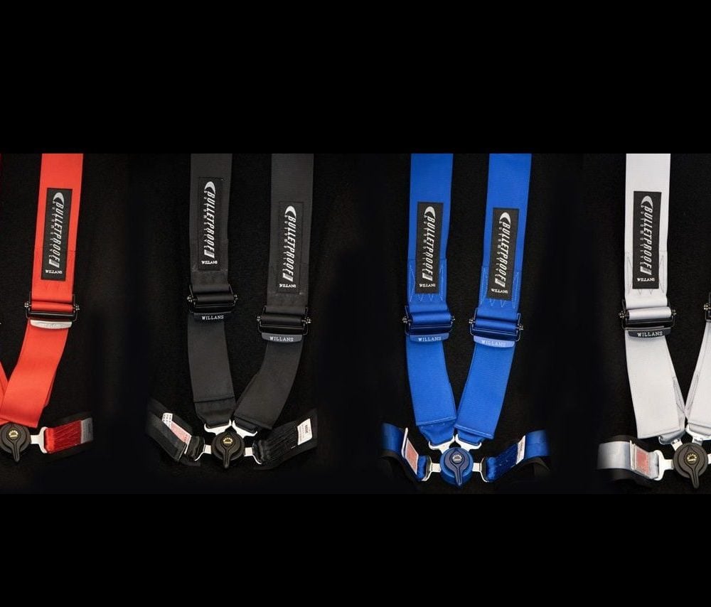 LIMITED EDITION - Bulletproof Automotive x Willans 4-Point Harness (FIA approved) - Color Options